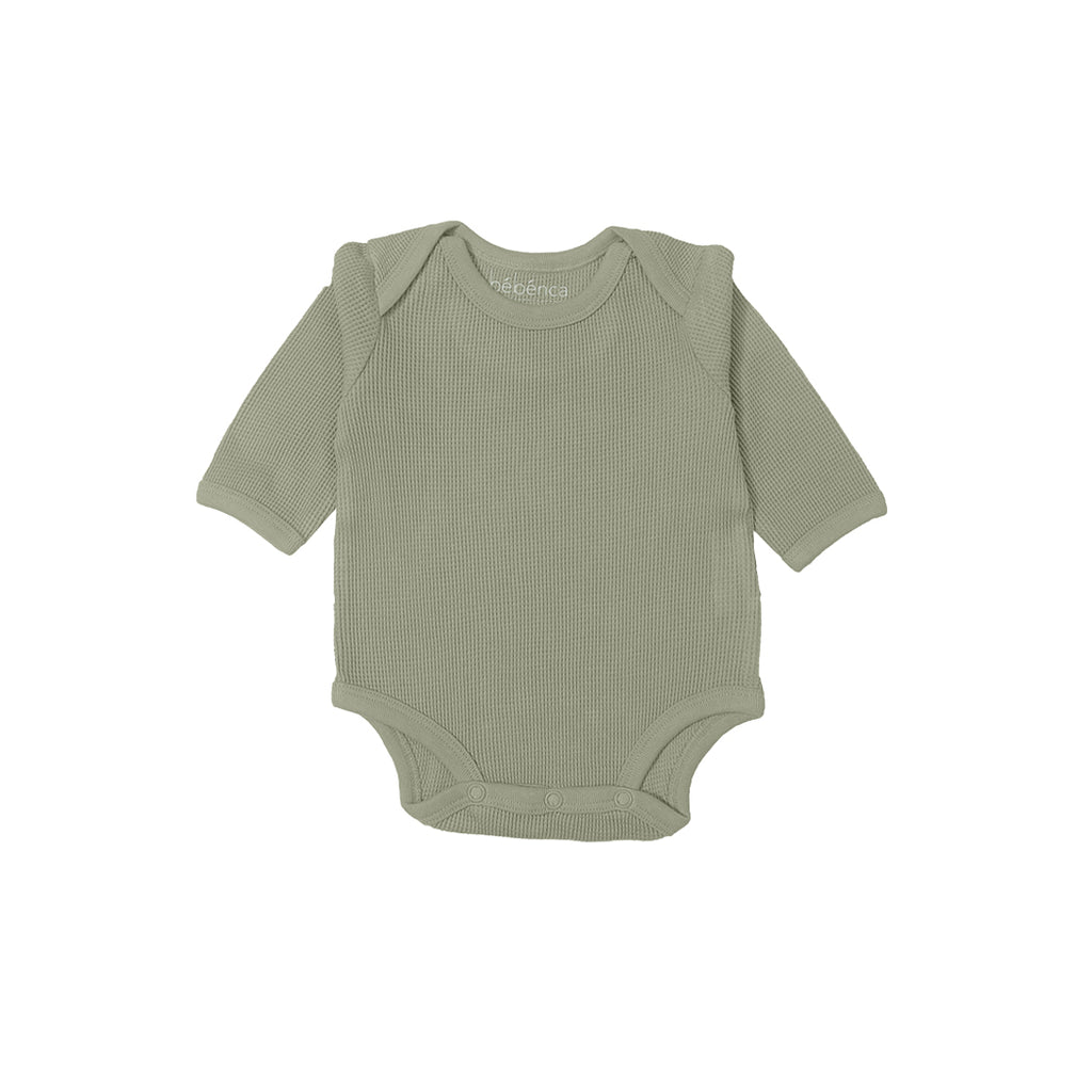 Organic Waffle Onesie GenderNeutral Baby Bodysuit Newborn Onesie