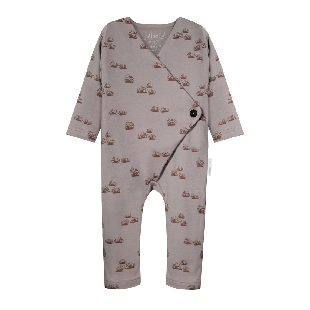 Canyon Print Organic Baby Unisex Kimono Romper/Jumpsuit