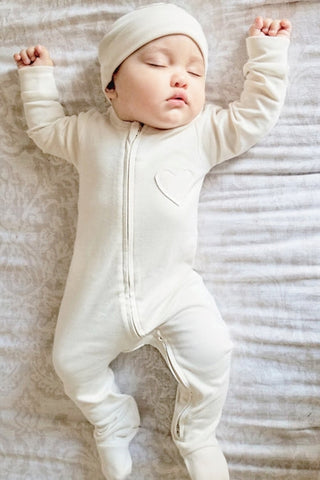 Organic Baby Footie Pajamas Unbleached and Undyed