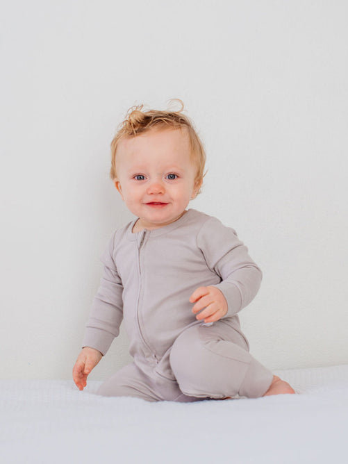 Organic Baby Pajamas/Jumpsuit - Plain Grey