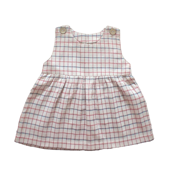 GARNET: Checks Dress, Hand-spun, Hand-woven